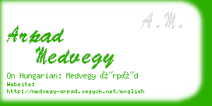 arpad medvegy business card